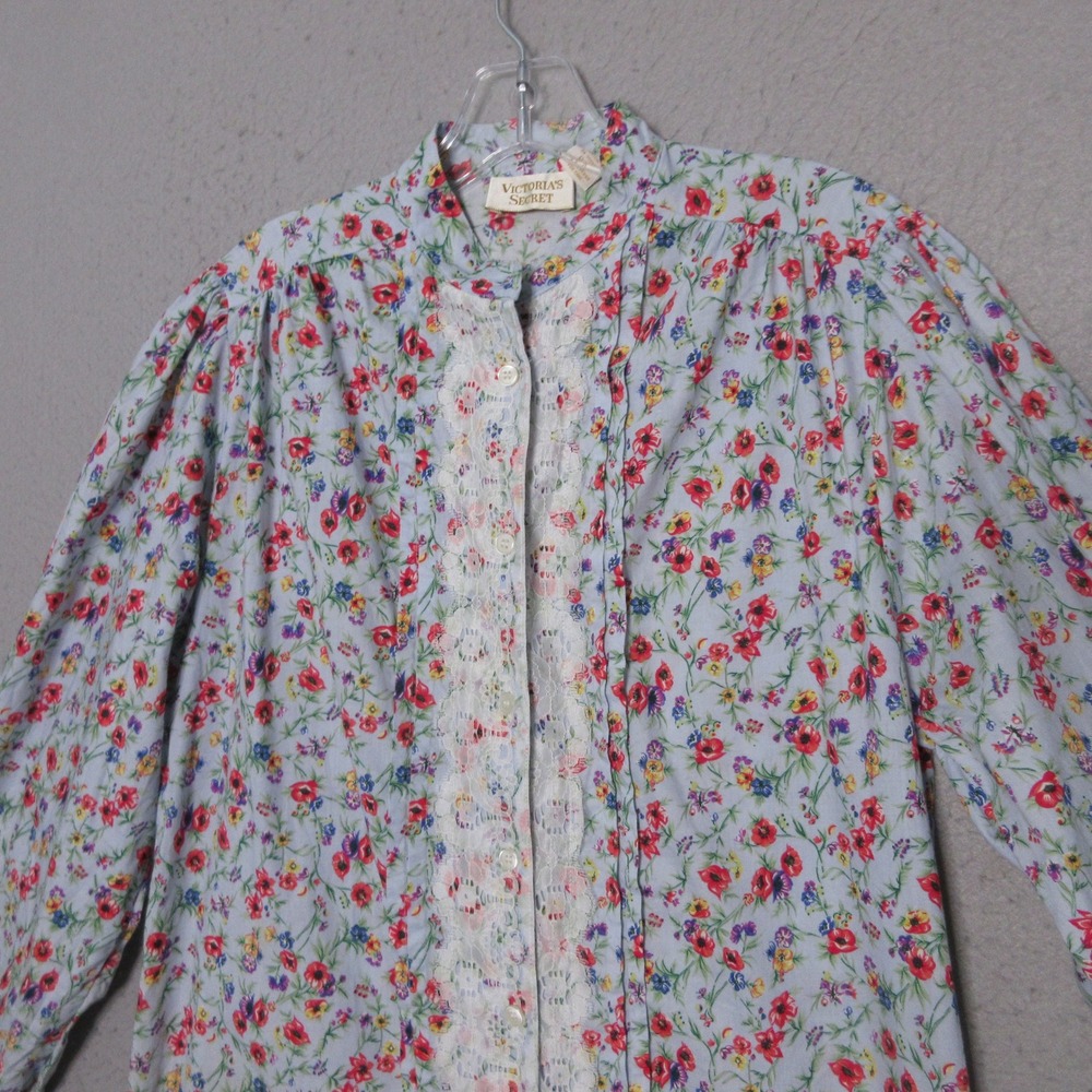 Vintage Victorias Secret Gold Label Nightgown Floral Lace Trim Country Victorian